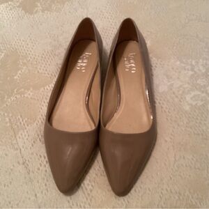 Franco Sarto Brown Pointed-Toe Flats